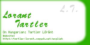 lorant tartler business card